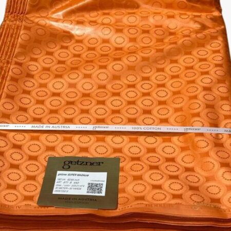 Bazin getzner orange par métre